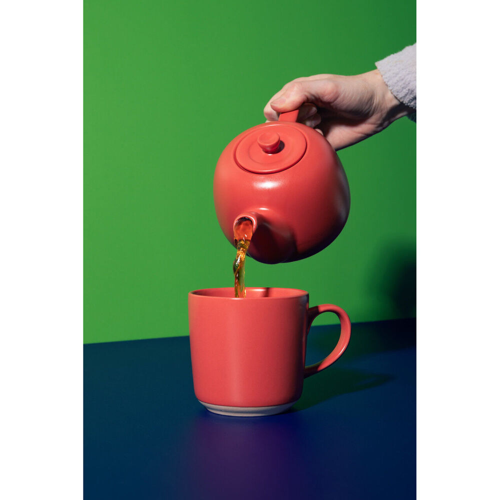 La Cafetiere Stoneware Classic Teapot Kettle 600ml - Red