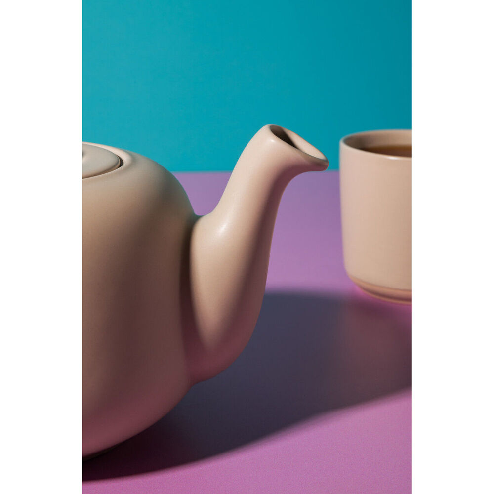 La Cafetiere Stoneware Classic Teapot Kettle 1.2L - Latte