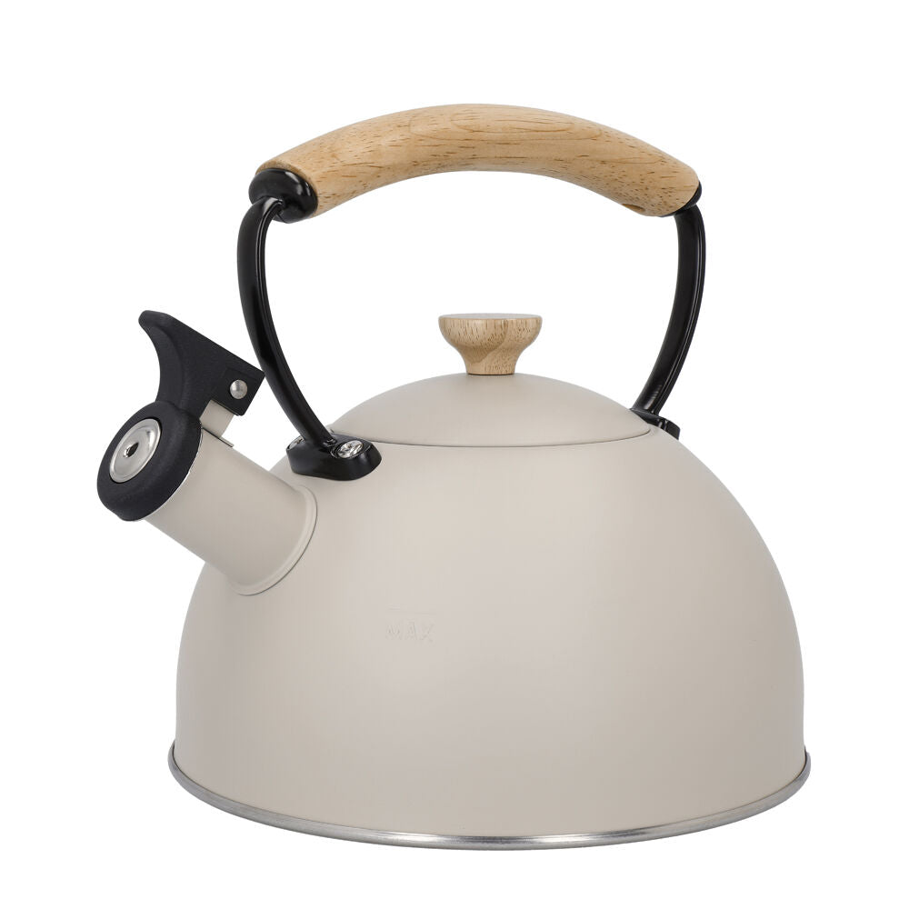 La Cafetiere Stovetop Whistling Tea Kettle w/ Beechwood Handle 1.6L Latte