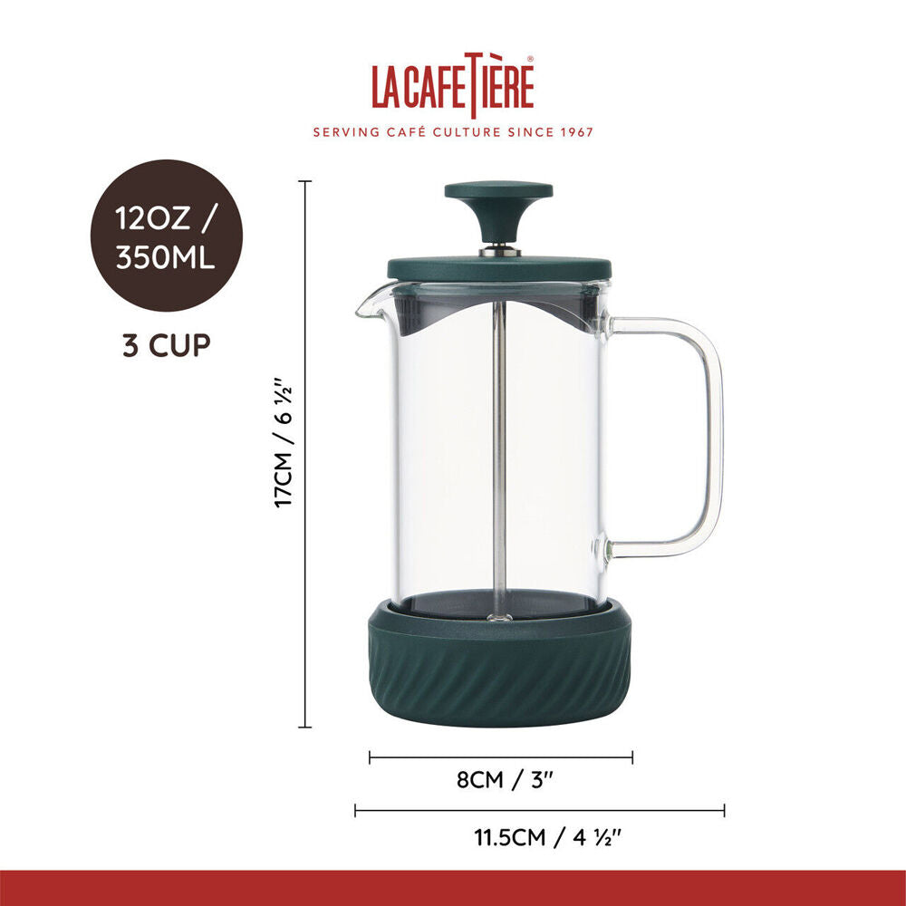 3pc La Cafetiere Zero 3-Cup No Mess French Press - Green
