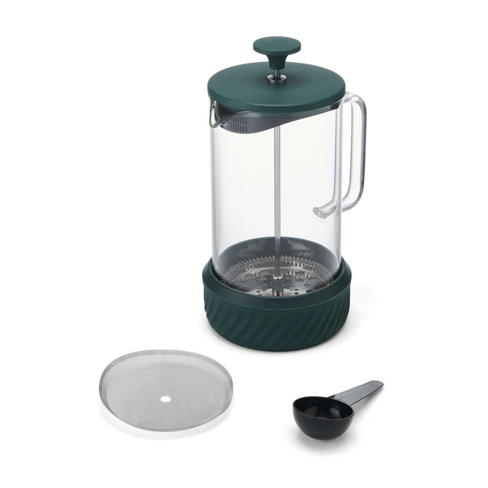 3pc La Cafetiere Zero 8-Cup No Mess French Press - Green