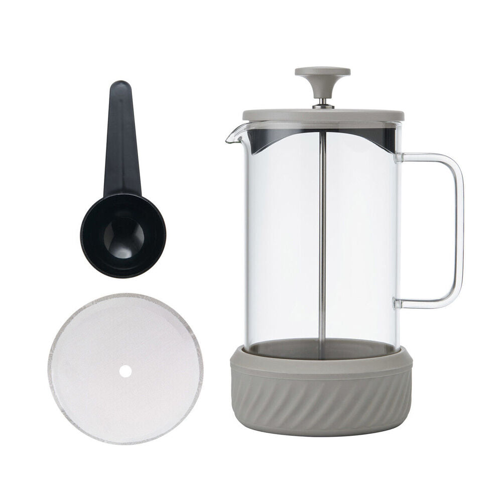 3pc La Cafetiere Zero 8-Cup No Mess French Press 1L - Latte