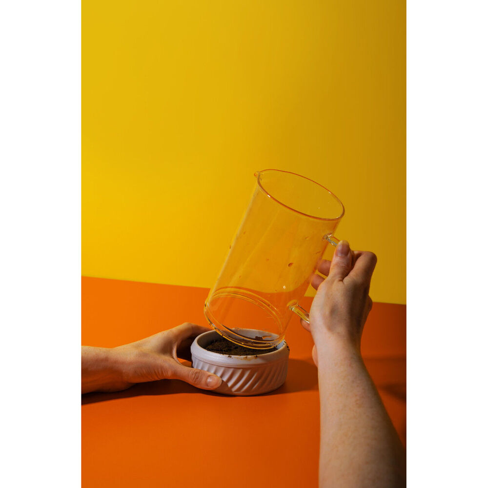 3pc La Cafetiere Zero 8-Cup No Mess French Press 1L - Latte