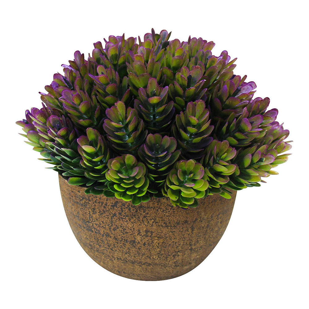 2PK LVD Potted 11cm Formal Moss Artificial Faux/Fake Plant Small - Purple