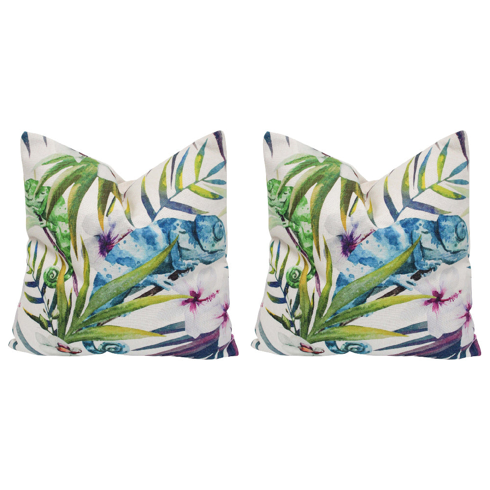2PK LVD Cushion Chameleon Leaves Home/Lounge Decor 50cm Square
