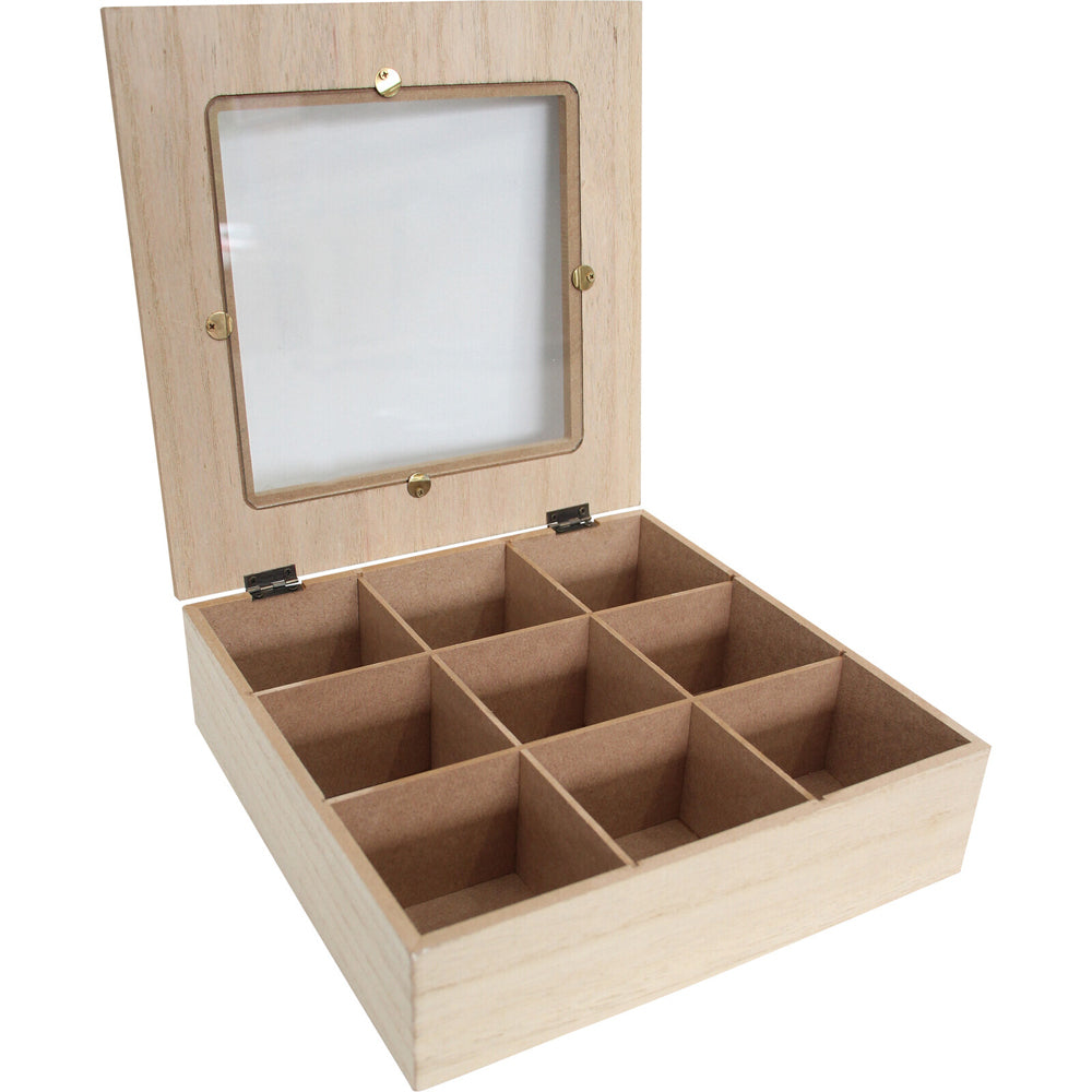 LVD Sari MDF 24cm Jewellery Display Box Accessory Organiser Square
