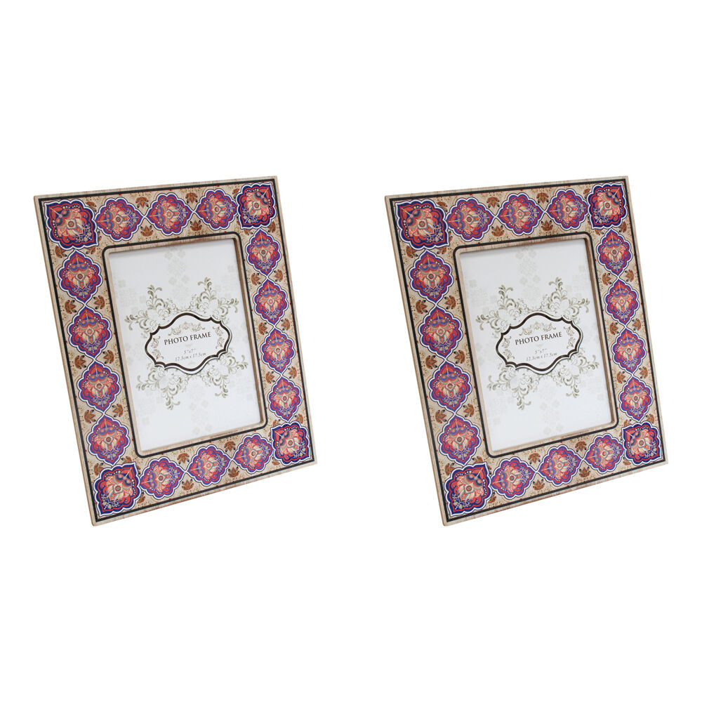 2PK LVD Wooden Glass Picture/Photo Decor Frame 5x7 21.5x26.5x1.5cm Sari