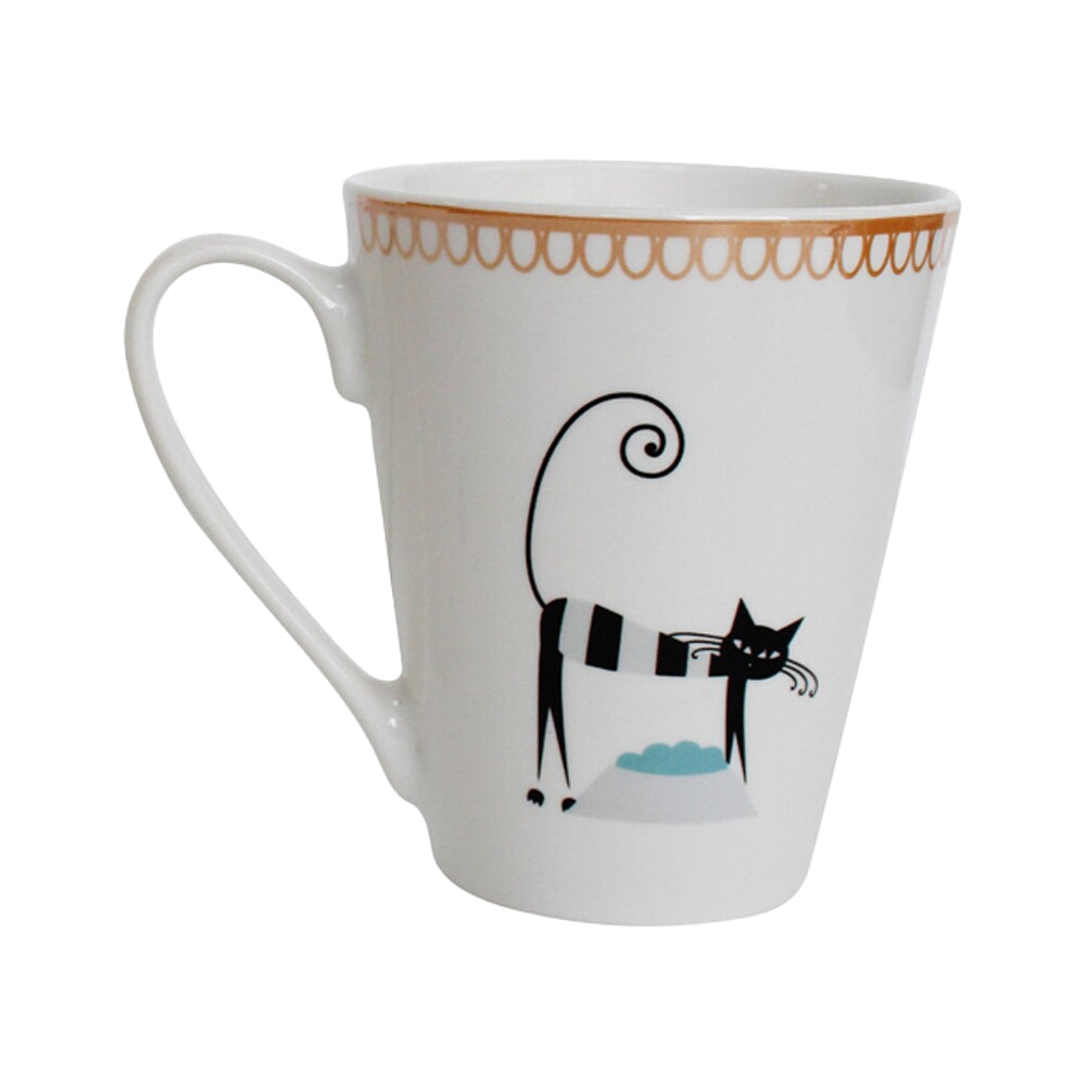 6PK LVD Ceramic Coffee Mug Cat Tails Home/Kitchen Drinkware 12cm Assorted