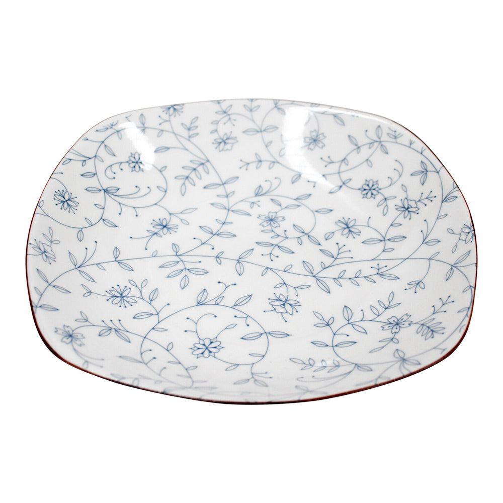 2PK LVD Vine Ceramic 19.5cm Food Serving Plate Square - White