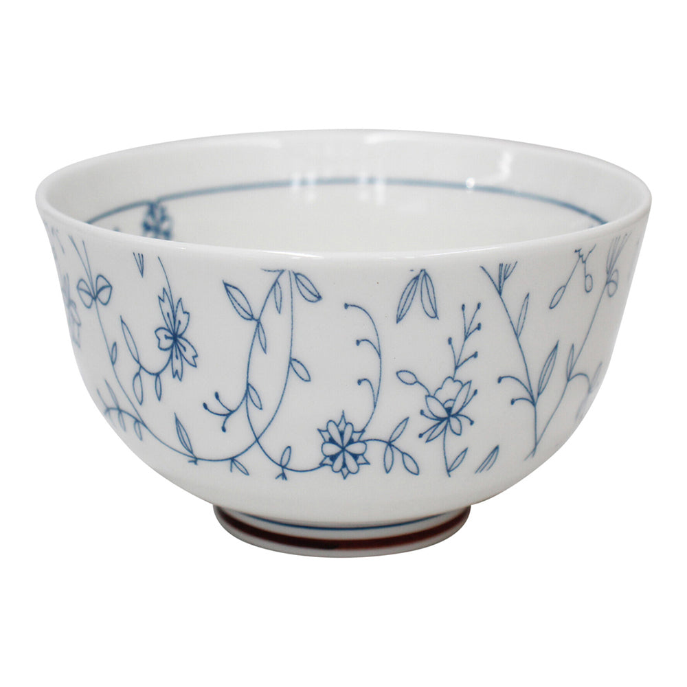 4PK LVD Ceramic 13.5cm Rice Bowl Vine Round Dinnerware Small - White