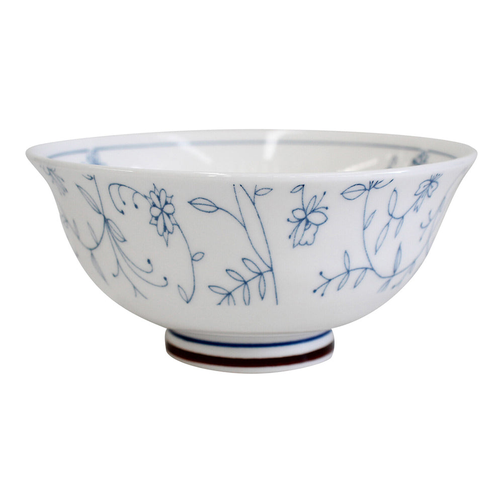 4PK LVD Ceramic 15cm Rice Bowl Vine Round Dinnerware Large - White