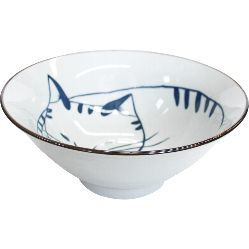 2PK LVD Ceramic 17.5cm Simba Cat Bowl Round Dinnerware Large - White