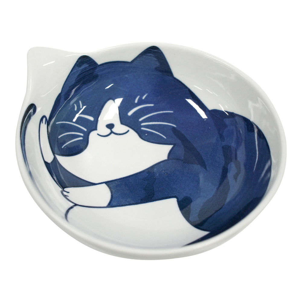 4PK LVD Ceramic 14.5cm Felix Cat Bowl Round Dinnerware Medium - White/Blue