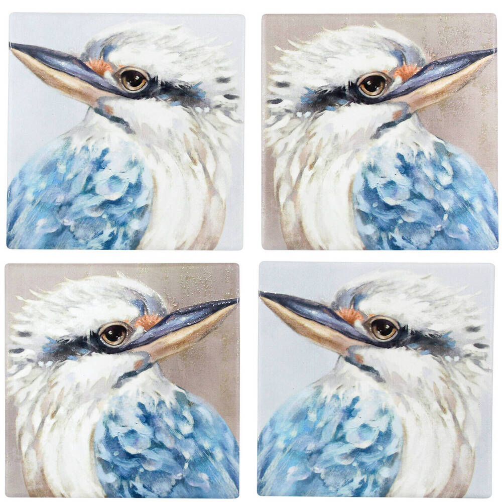 8pc LVD Ceramic Coaster Set Square 9.5x9.5cm - Kookaburra