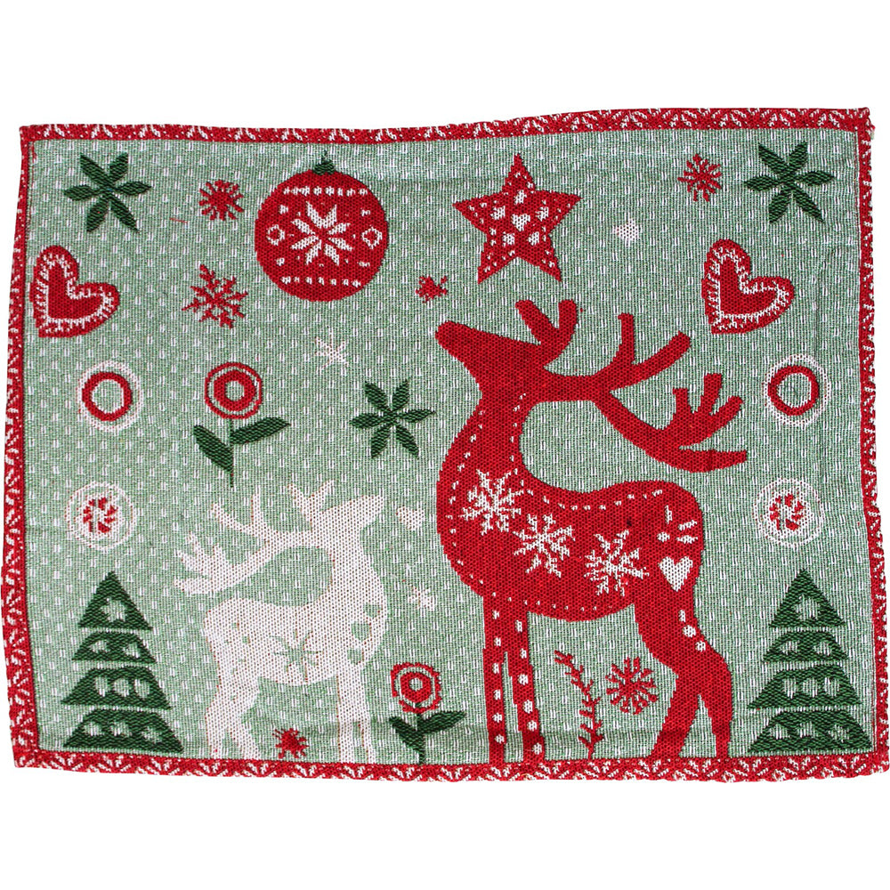 12PK LVD Placemat Festival Reindeer Decorative Tableware/Serveware