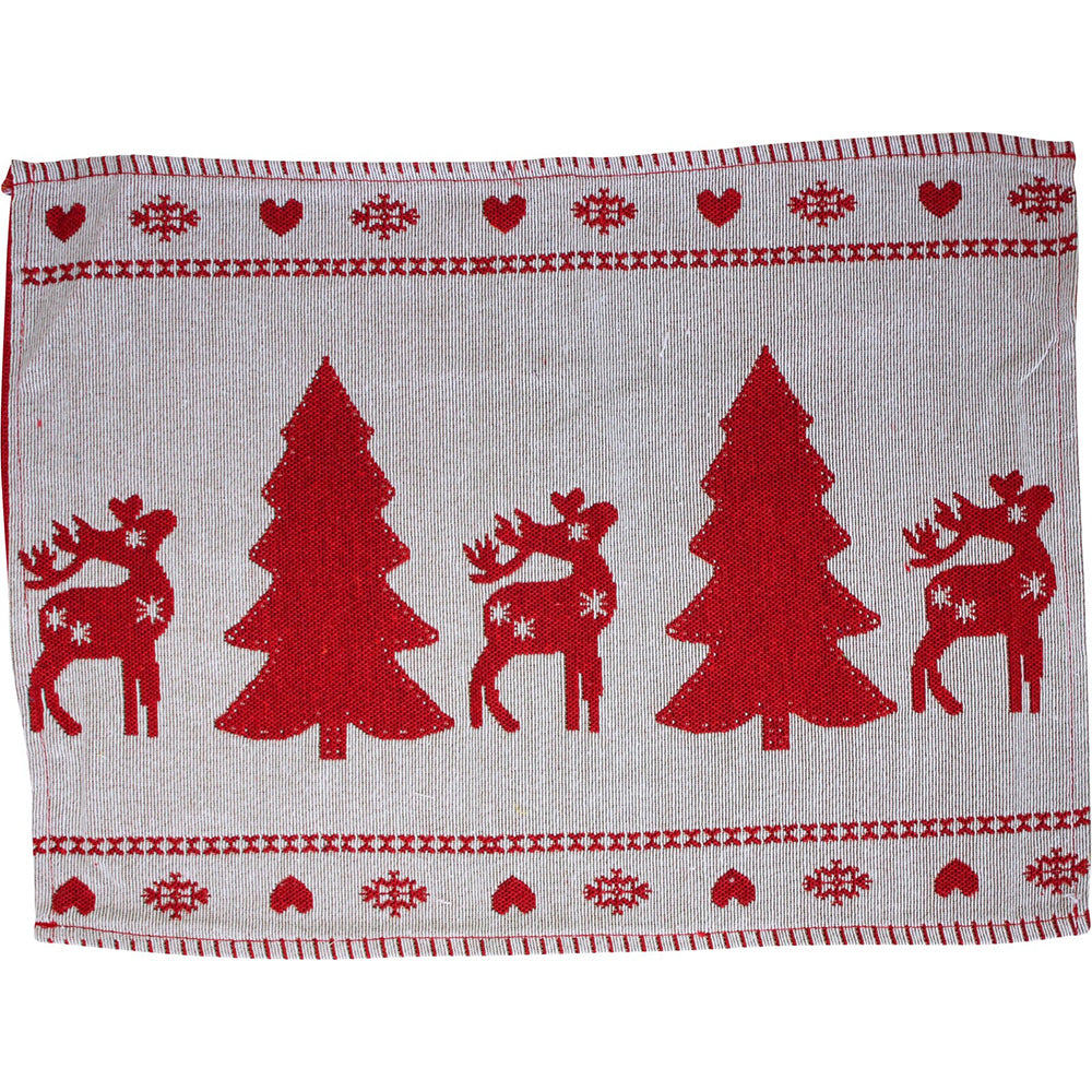 12PK LVD Placemat Christmas Row Decorative Tableware/Serveware
