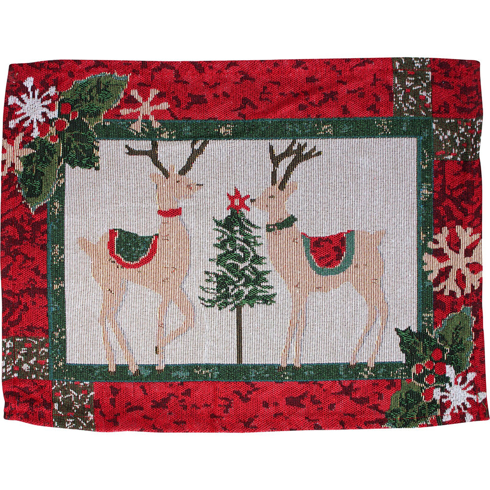 12PK LVD Placemat Reindeer Pair Decorative Tableware/Serveware