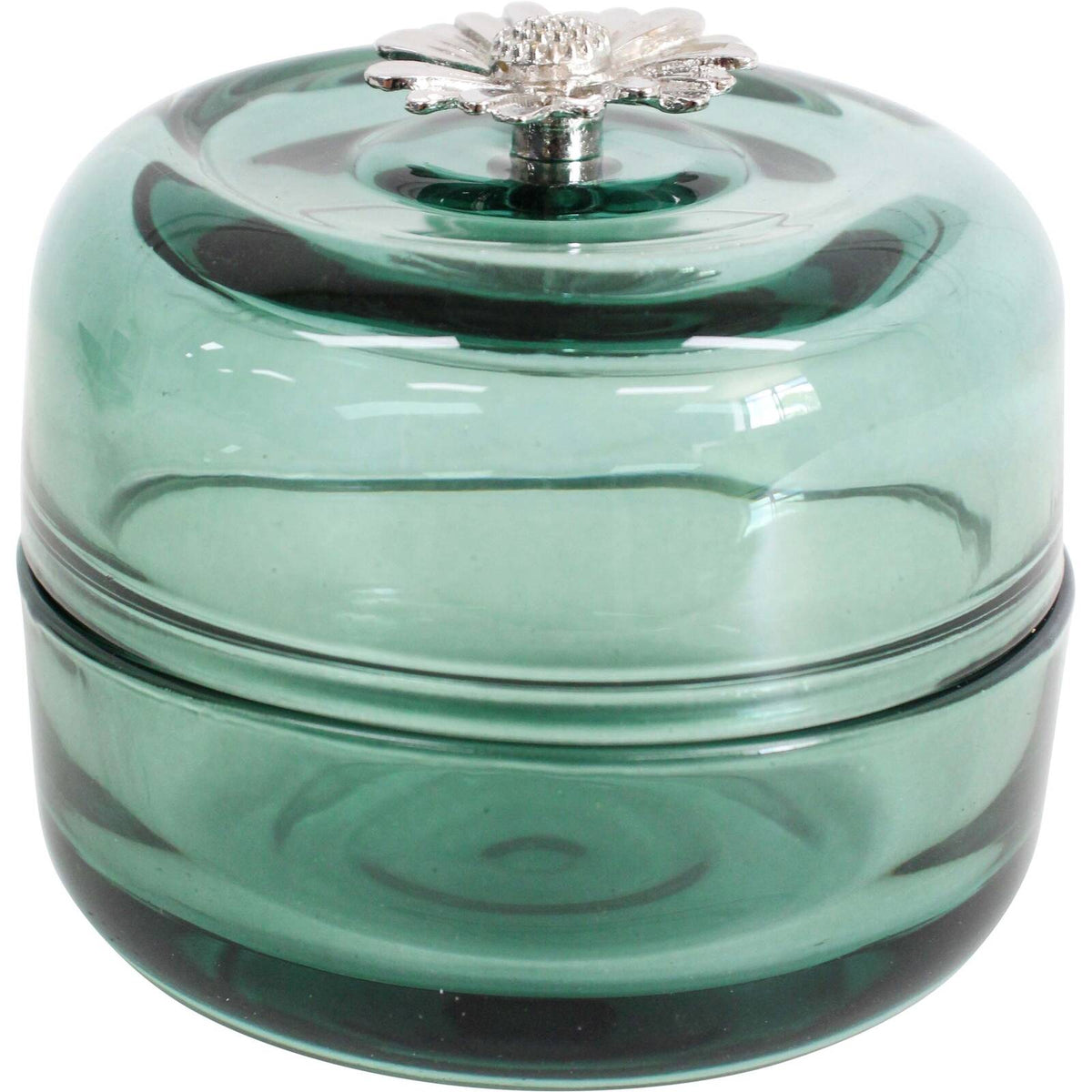 2PK LVD Glass Trinket Box Storage Decor Round 9.5cm - Wilde Jungle