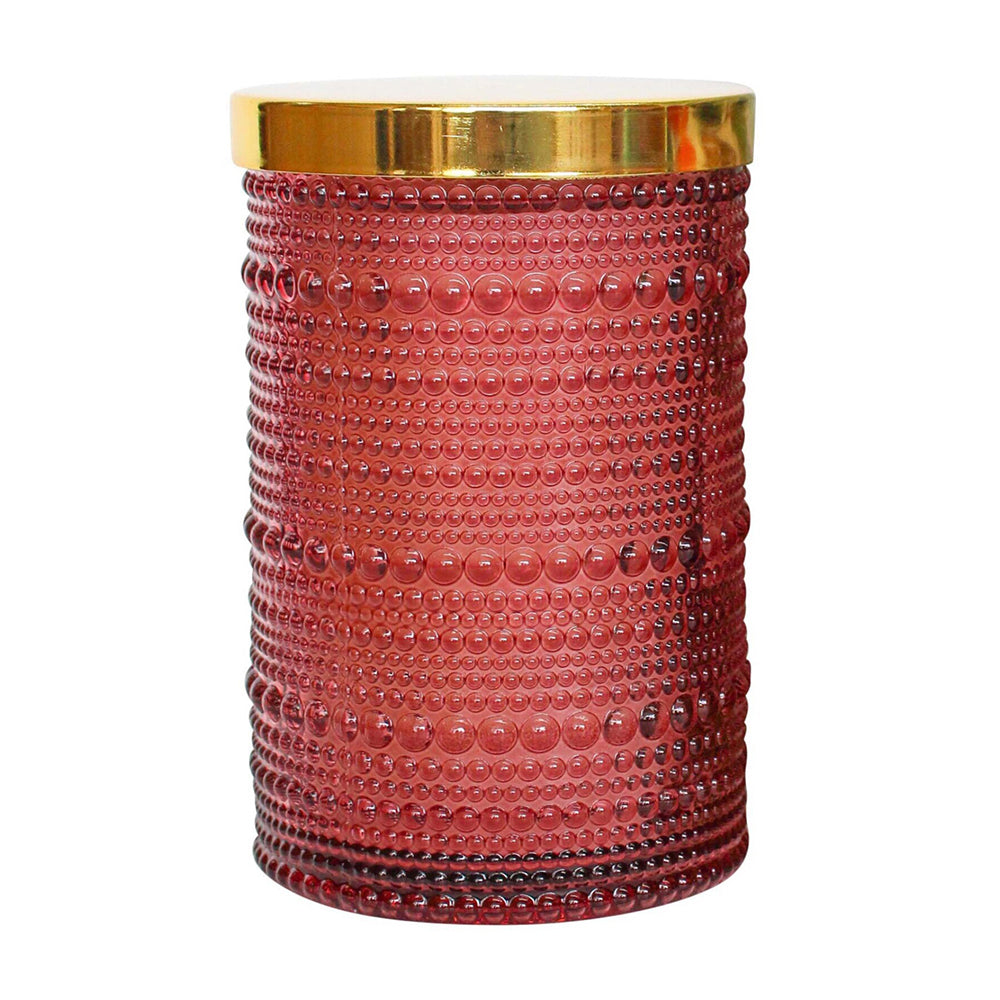 LVD Glass/Wax 12.5cm Scented Tealight Candle Christmas - Red