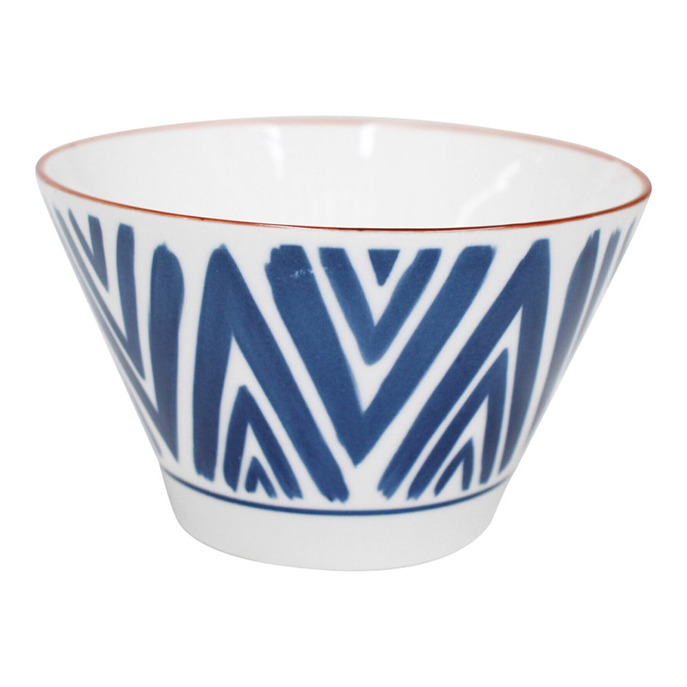 4PK LVD Ceramic 13cm Rice Bowl Moroc Round Dinnerware - White/Blue