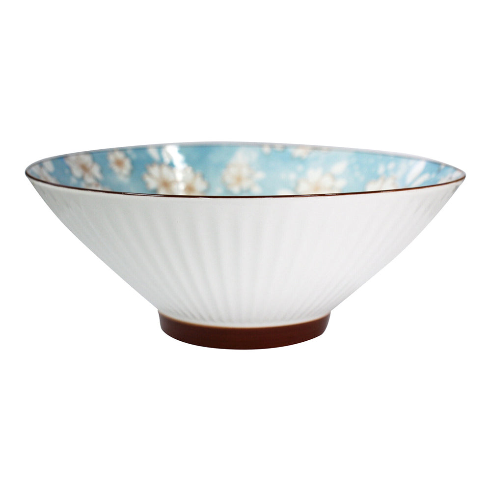 2PK LVD Ceramic 21cm Noodle Bowl Blossom Round Dinnerware - White/Blue