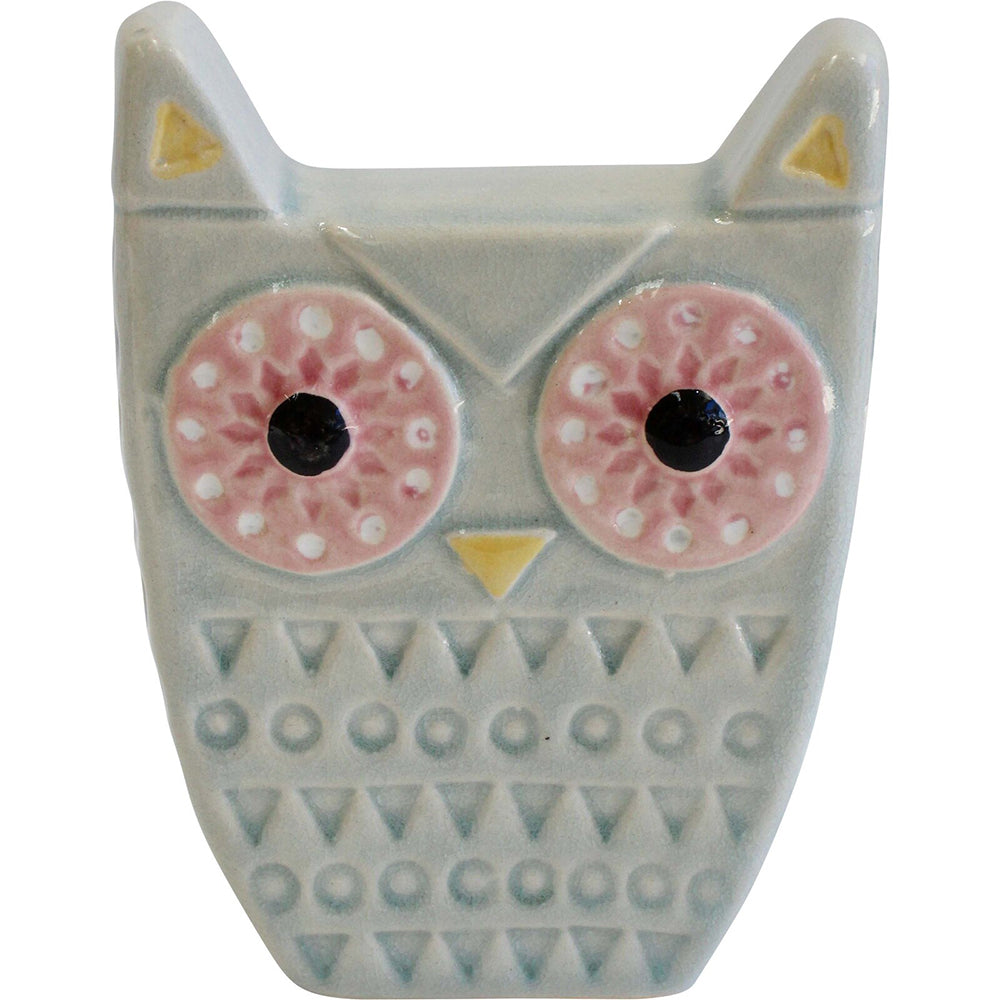 2PK LVD Quirky Owl Ivory Decorative Sculpture Home/Lounge Decor
