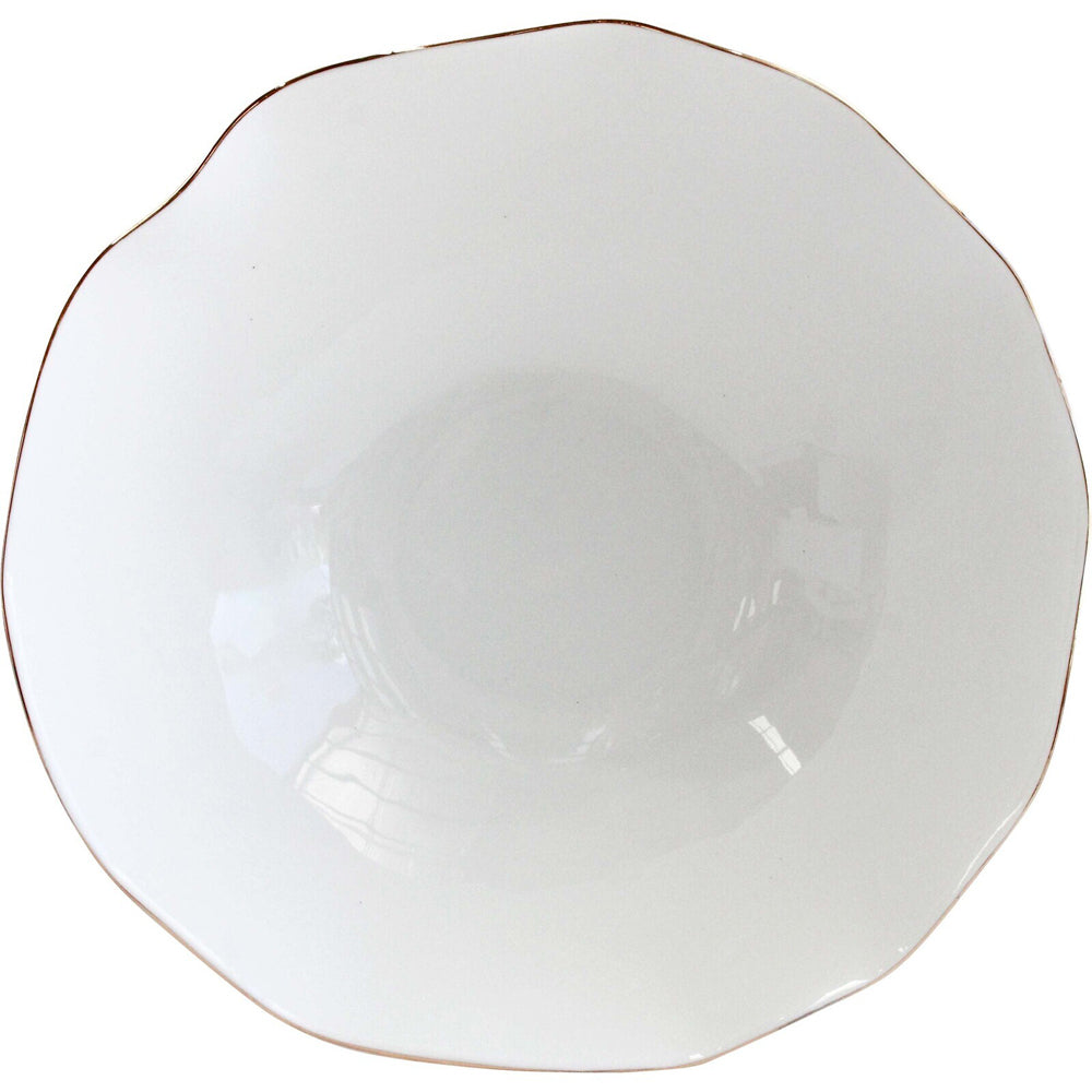 LVD Artisan Shoreline Ceramic 22cm Salad/Noodle Bowl Round - White