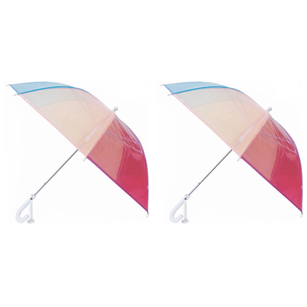 2PK LVD Mix Pastel Clear Kids/Children Umbrella w/ Tag 84cm - Assorted