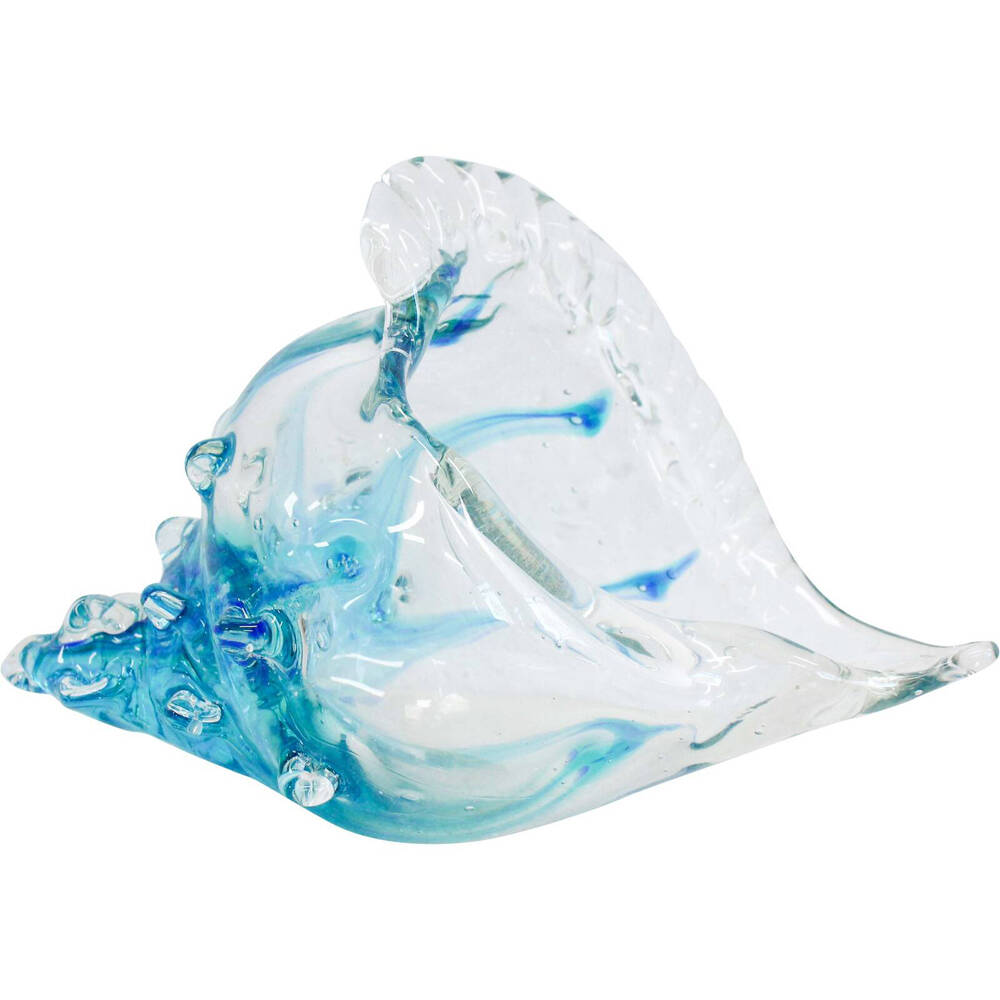 LVD Glass Conch Shell Figurine Home/Office Decor 22cm
