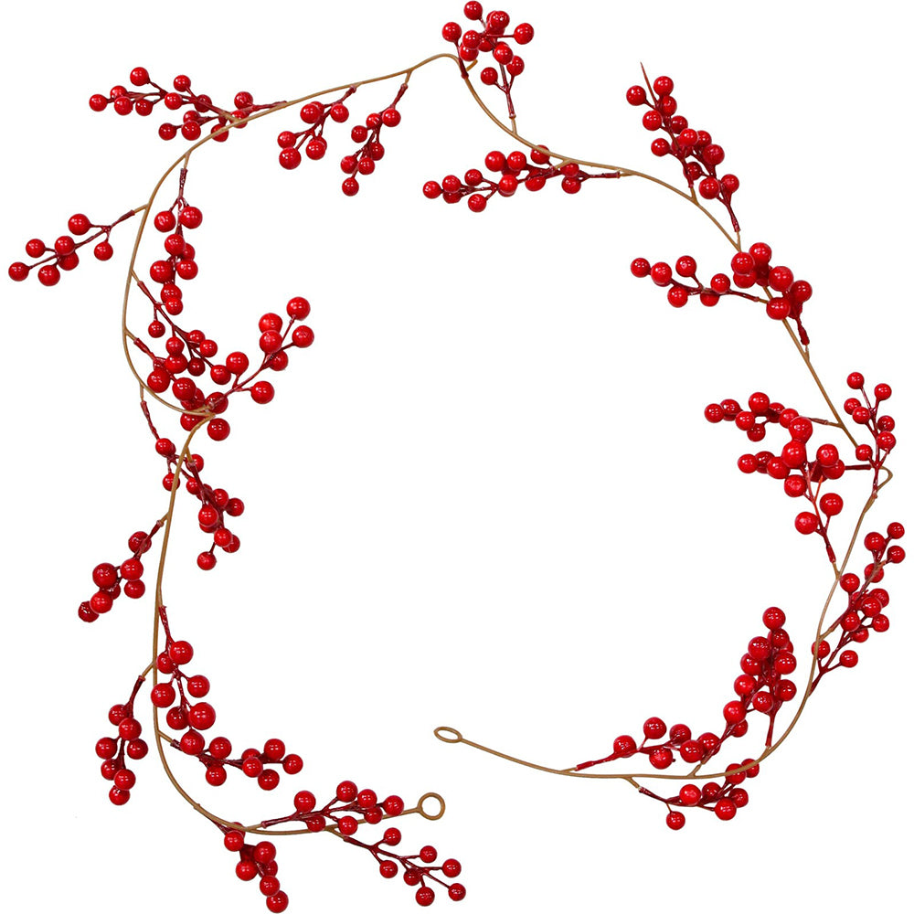 3PK LVD Garland Red Berries Decorative Sculpture Home/Lounge Decor