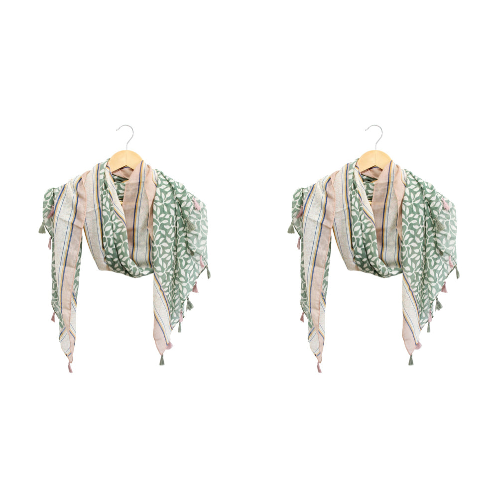 2PK LVD Scarf Sarong Hope Themed Stylish Womens Fashion
