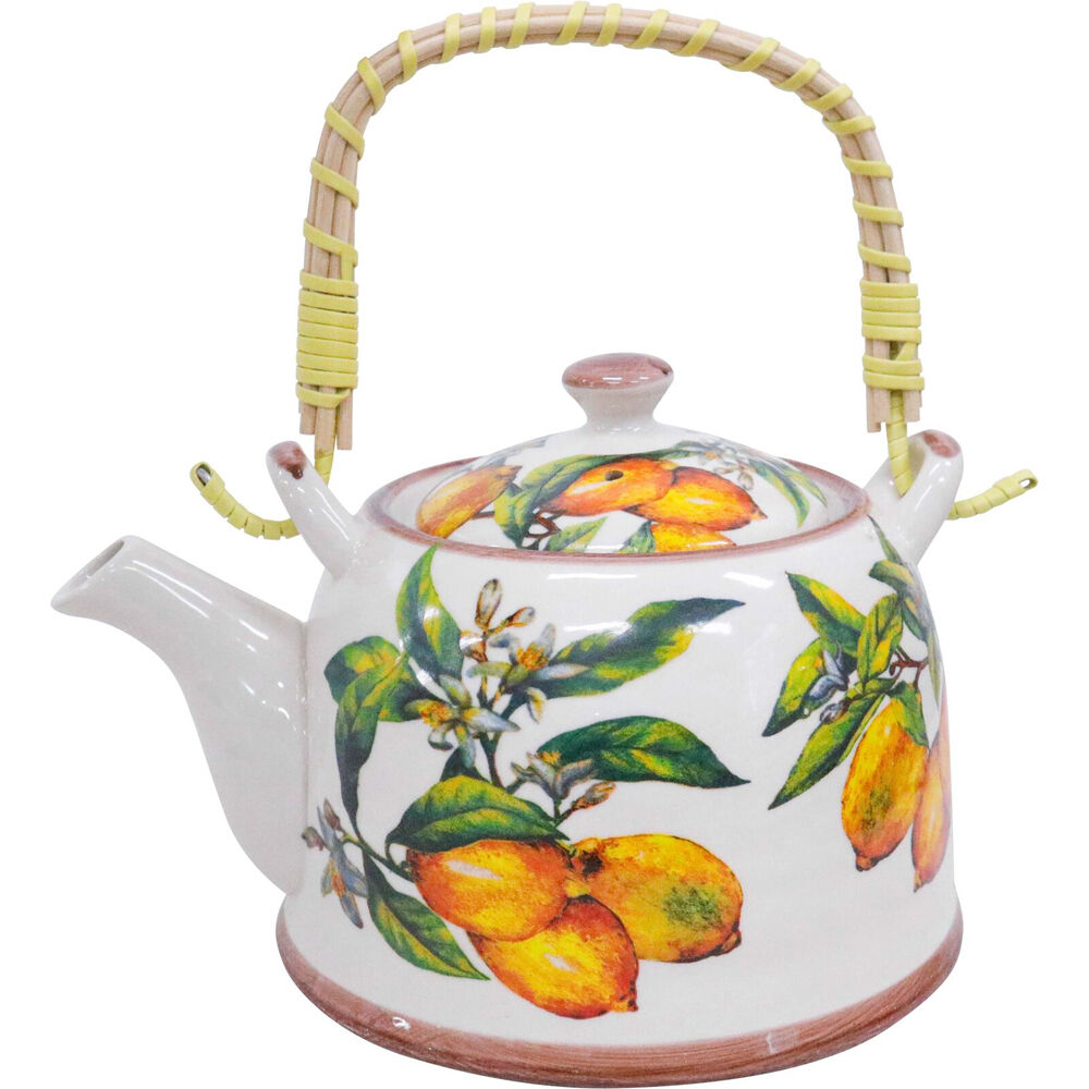 LVD Ceramic Lemon Country Decorative Kitchen Teapot 18x19cm Multicoloured