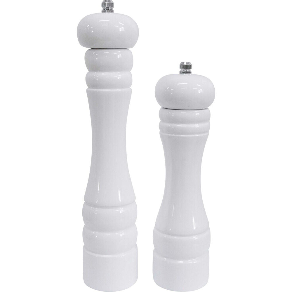 LVD Timber Wooden Sleek Tall Salt/Pepper Grinder Large 5x5x27cm White
