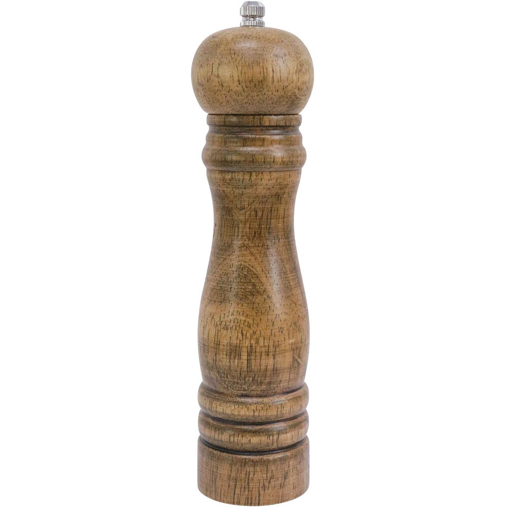 2PK LVD Timber Wooden Kitchen Salt/Pepper Grinder Mill Medium 5x5x22cm Oak