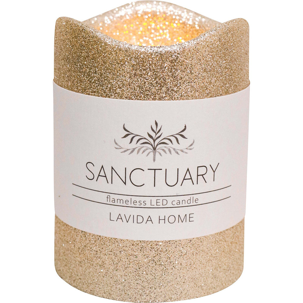 6PK LVD Flameless Candle Small Champagne Decorative Home/Lounge Decor