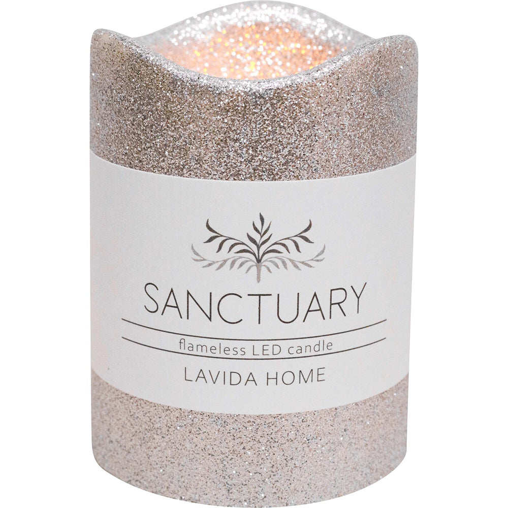 6PK LVD Flameless Candle Small Silver Decorative Home/Lounge Decor
