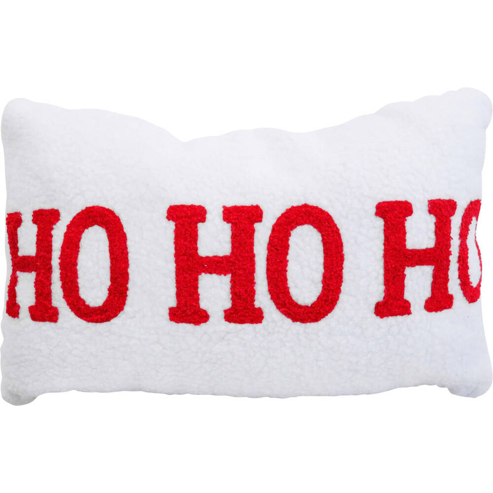 2PK LVD Furry Ho Ho Ho Cushion Pillow Christmas Bedding/Sofa Decor 35x55cm