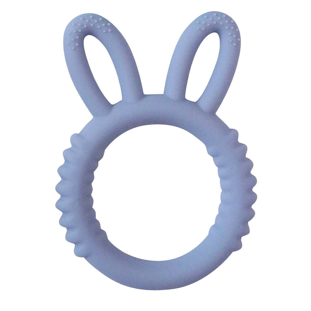 5PK LVD Silicone Baby Teether Toy Bunny Ring 10cm Assorted