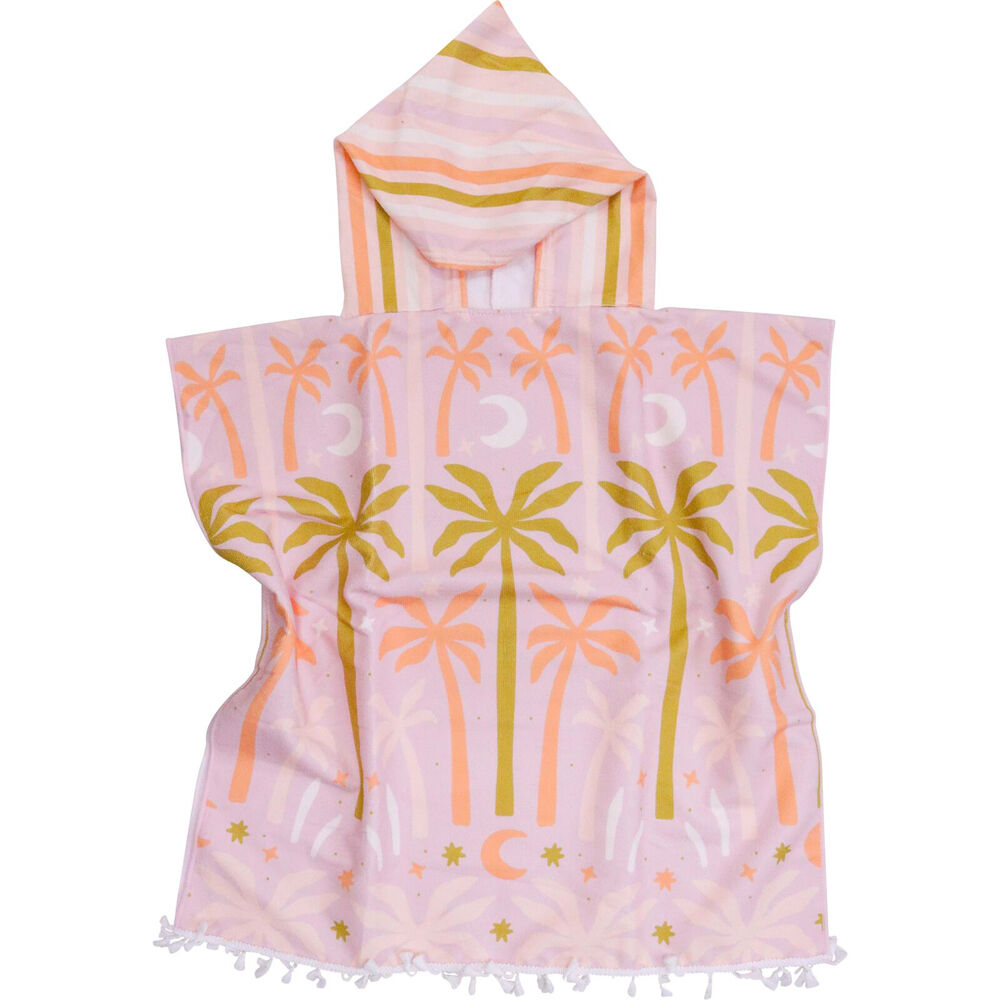 2PK LVD Microfibre Soft Kids Towel Hooded Poncho w/ Bag 70x70cm Escape