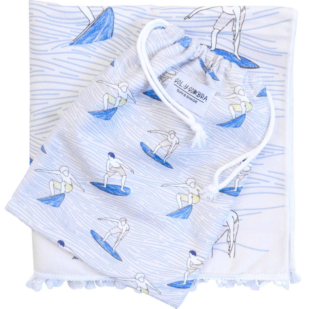 LVD Kids Microfibre Poncho Towel w/ Bag 70cm Surfers