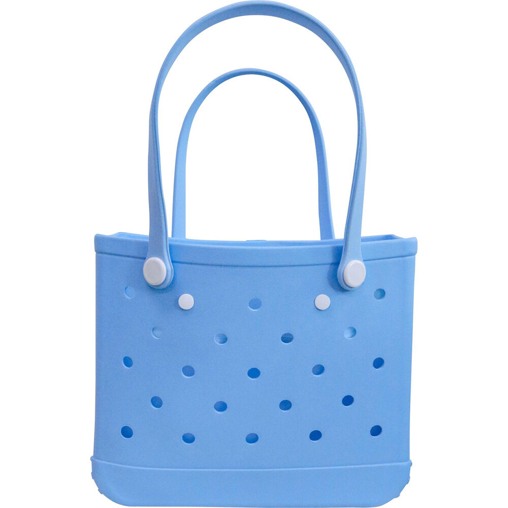 LVD Soft Touch Lightweight Shopping Tote Shoulder Bag 36x32cm Sky Blue
