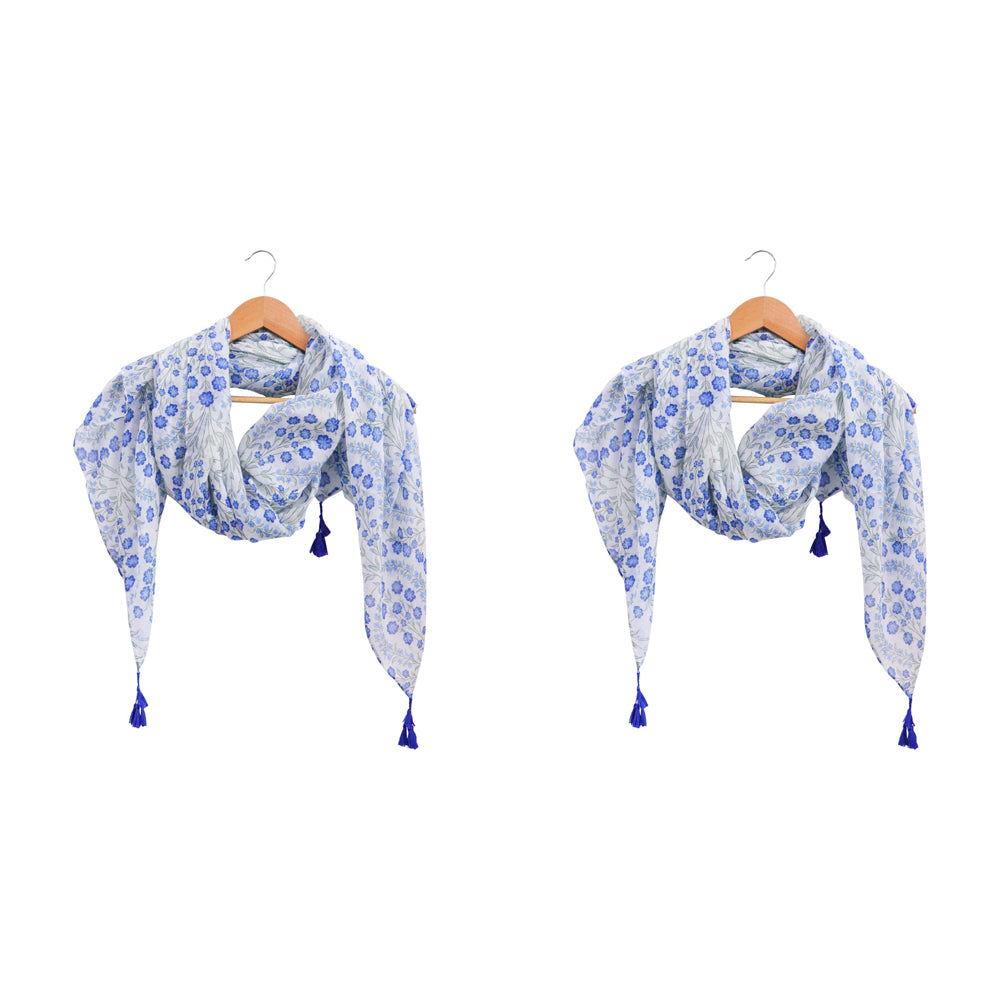 2PK LVD Scarf Sarong William Morris Themed Stylish Womens Fashion