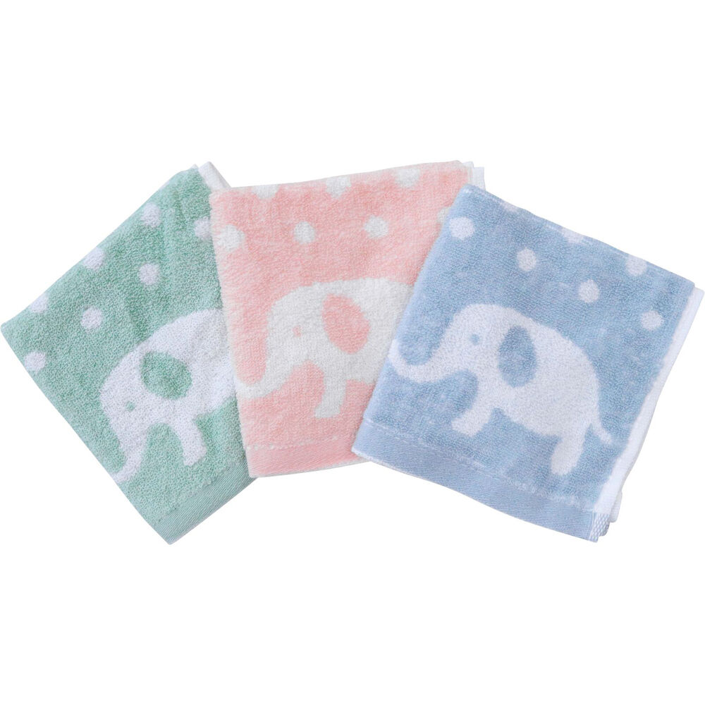 6pc LVD Cotton Face Washer Towel Set 25cm Elephant
