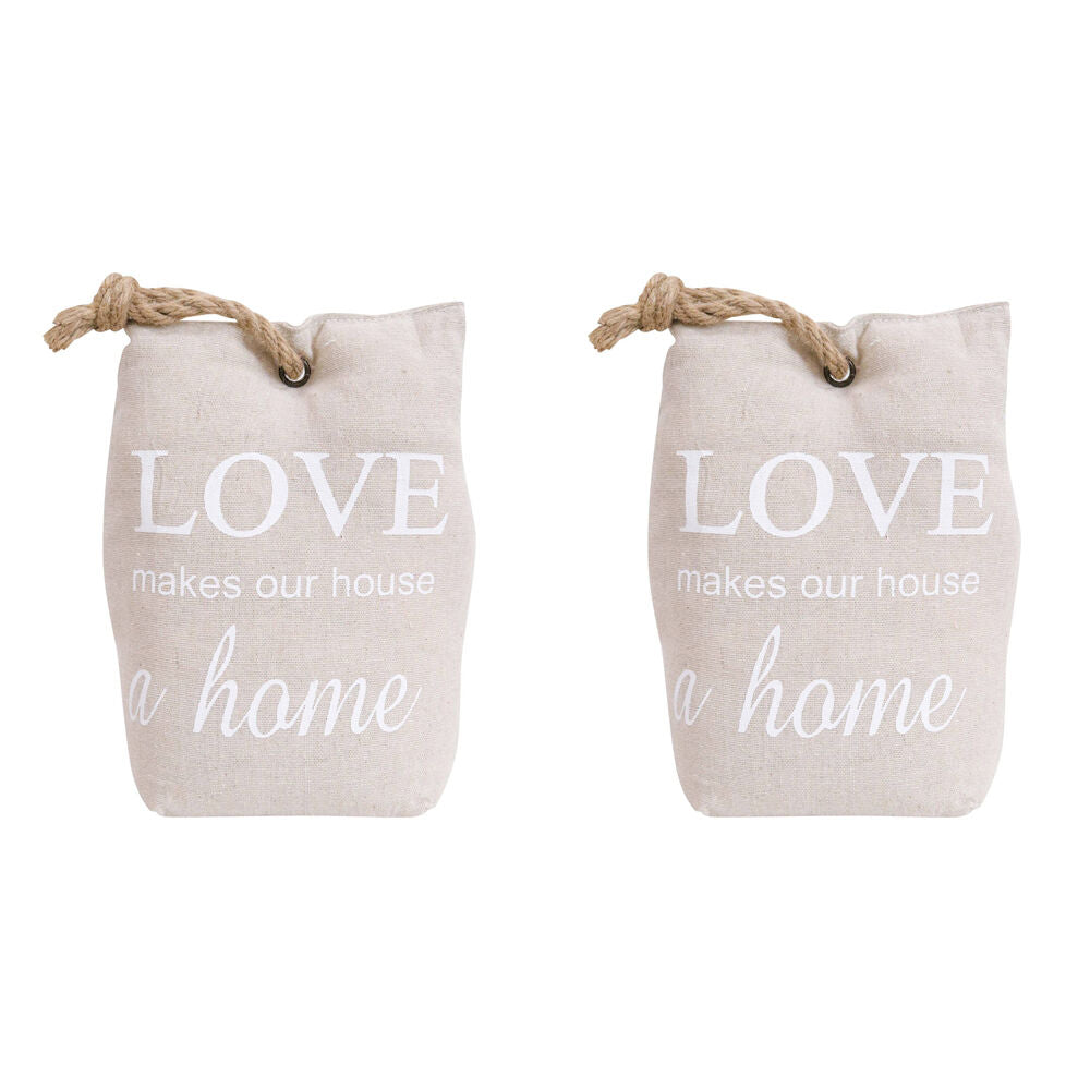 2x LVD Doorstop Polyester Love Home Stopper Holder Floor Room/Office Decor 20cm