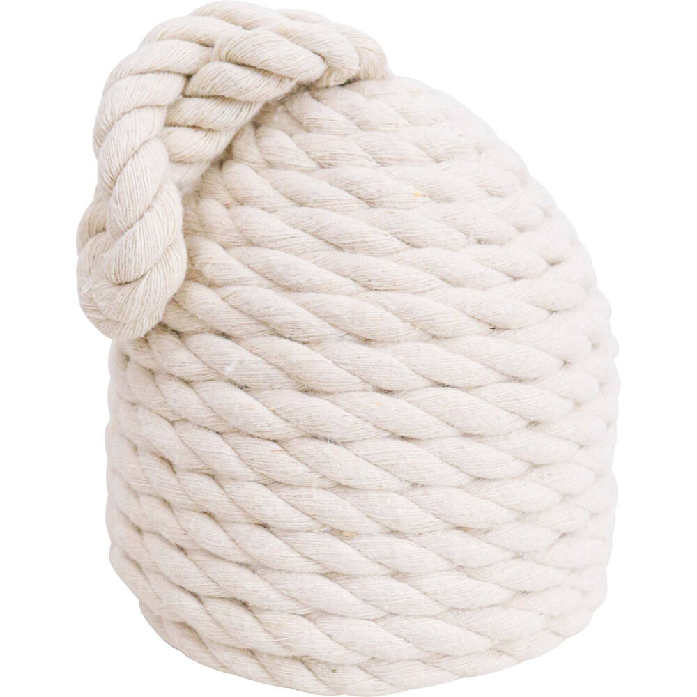 2PK LVD Doorstop Rope Hive Weighted Door Stopper 15cm White