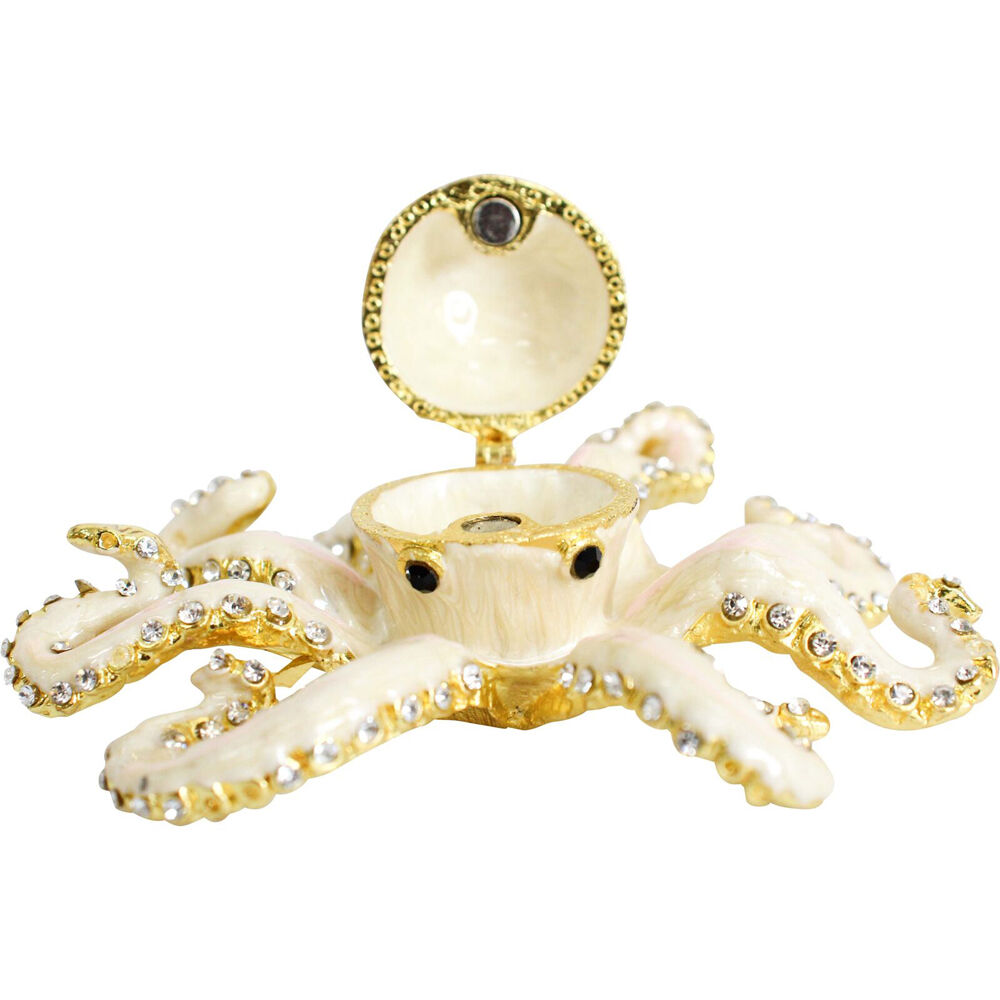 LVD Metal/Enamel Decorative Trinket Box Home Decor Octopus