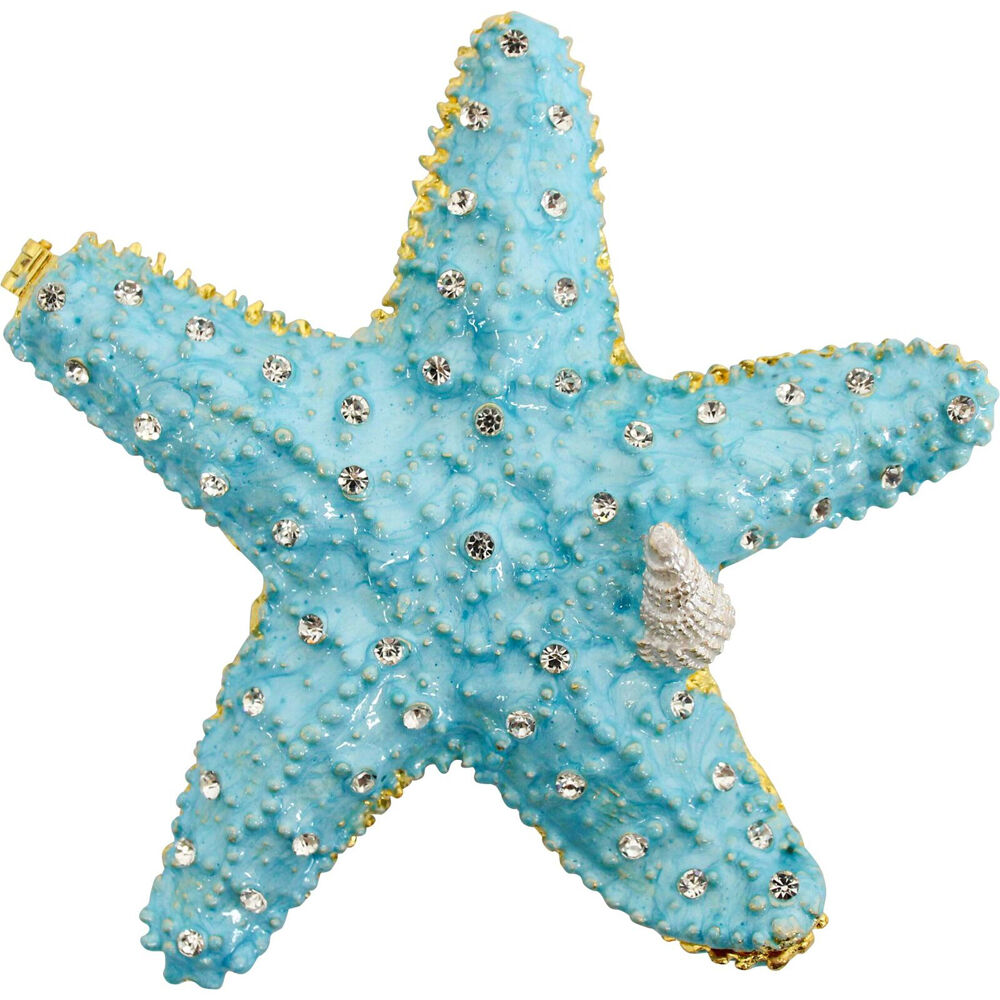 LVD Metal/Enamel Decorative Trinket Box Home Decor Starfish