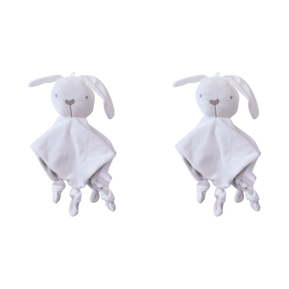 2PK LVD Comforter Blankierattle Bunny Home/Nursery Decor Children/Baby 0+ 23cm