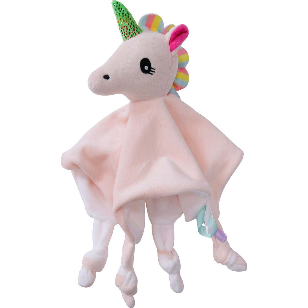 2PK LVD Comforter Blankie Rattle Unicorn Home/Nursery Decor Children/Baby 0+ 23cm