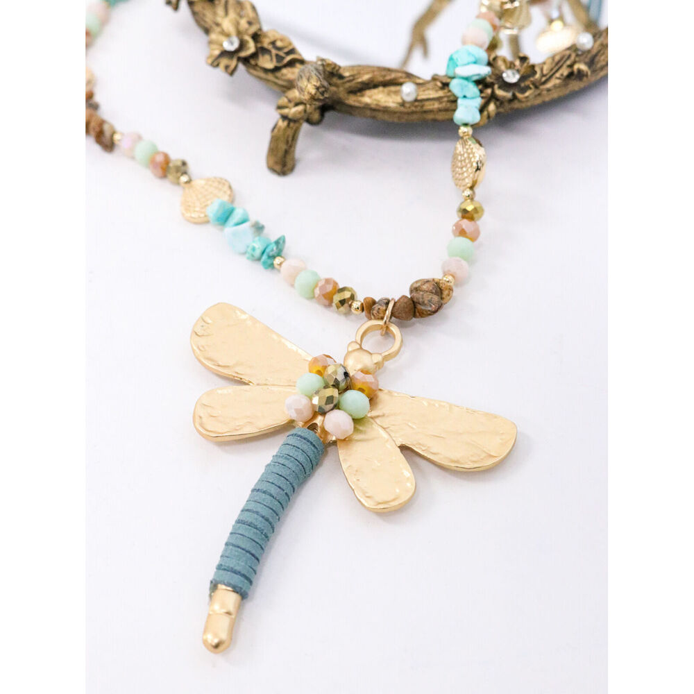 LVD Necklace w/ Dragonfly Pendant Home Decor 86cm - Delilah